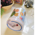 round heat resistant glass food storage container